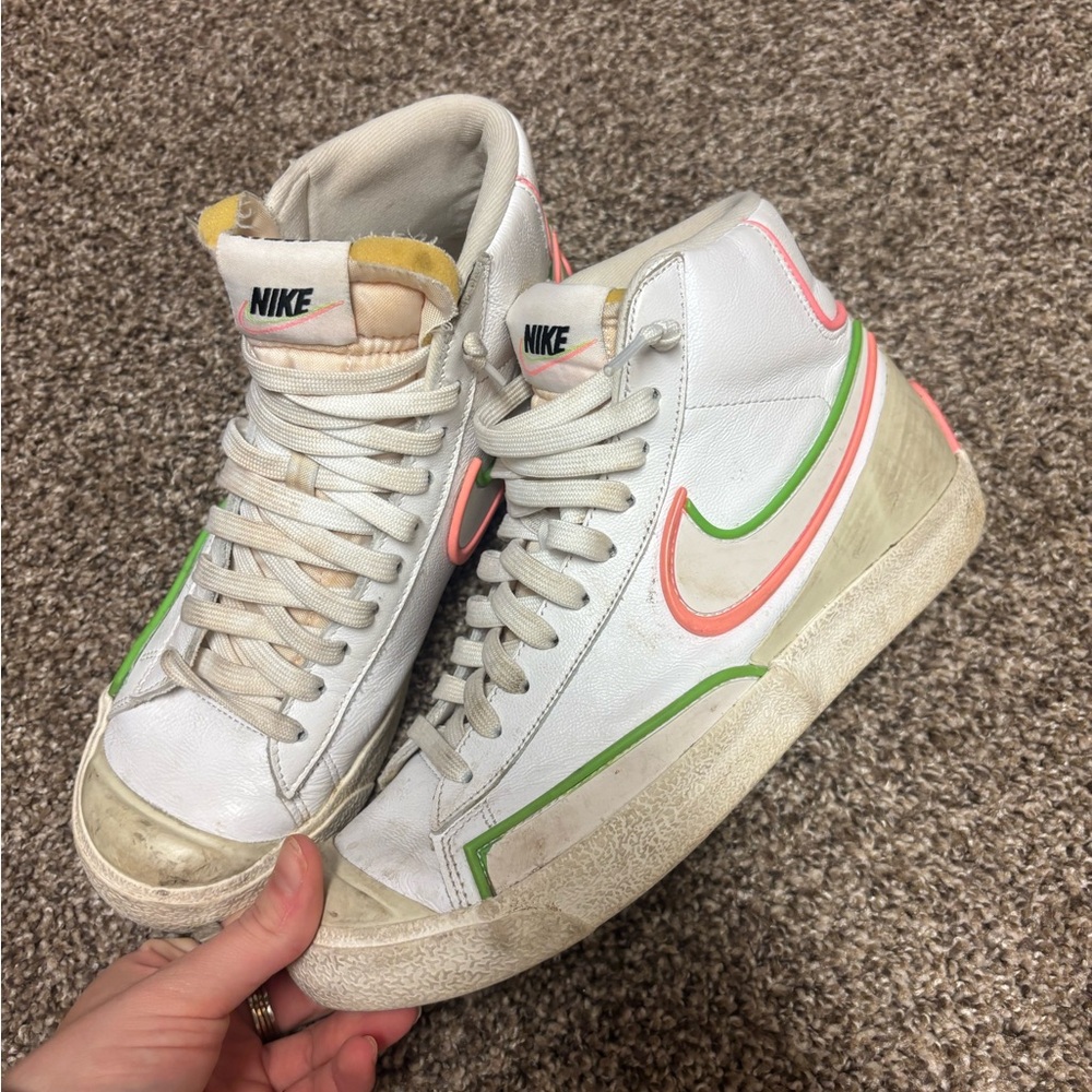 Nike High-Top Sneakers with Multicolor Accents